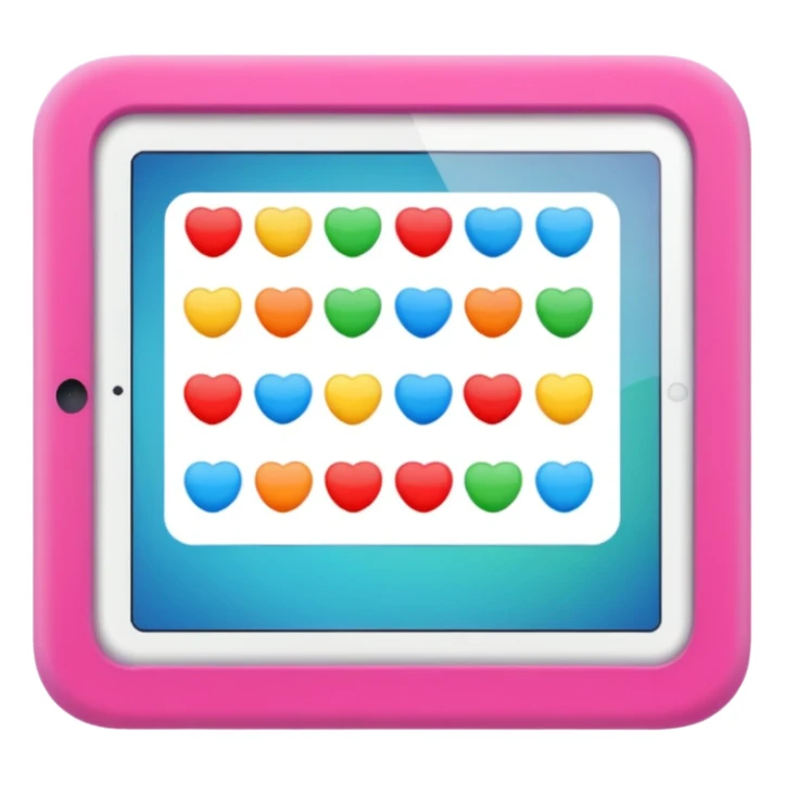 tablet with rounded corners, on the screenonline course sticker