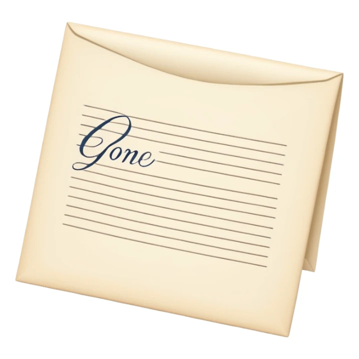 Light cream color romantic letter sticker