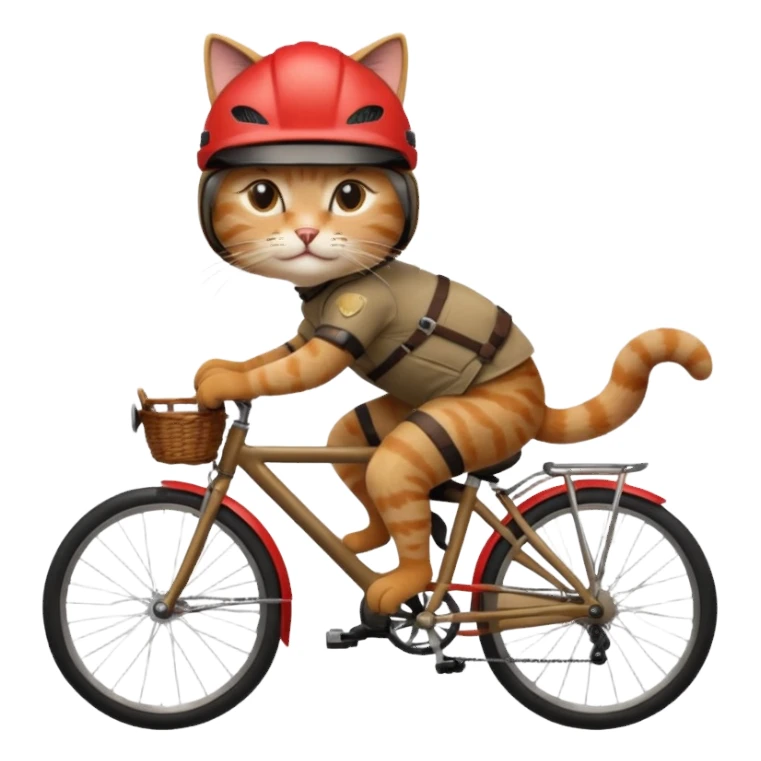 cat cyclist sticker