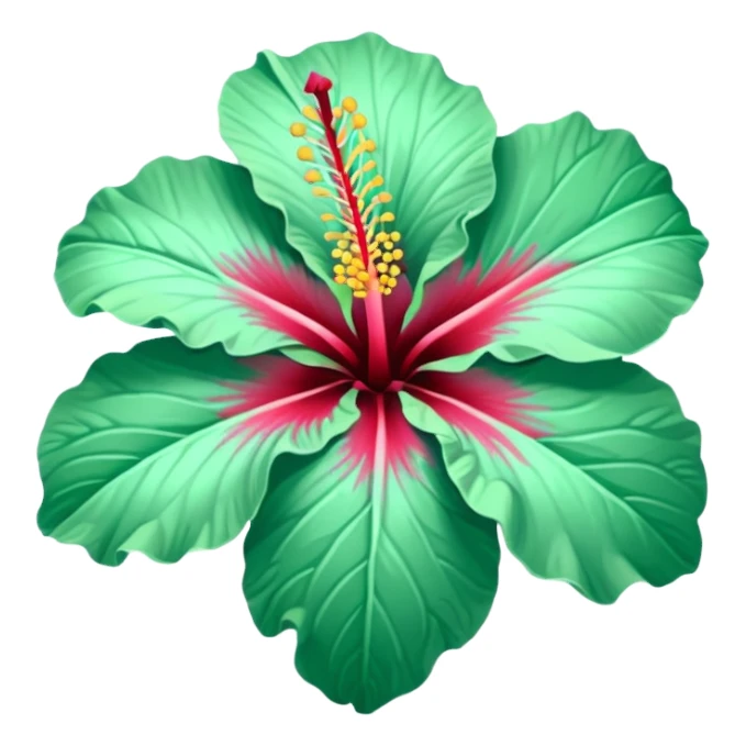 hibiscus flower mint color  sticker