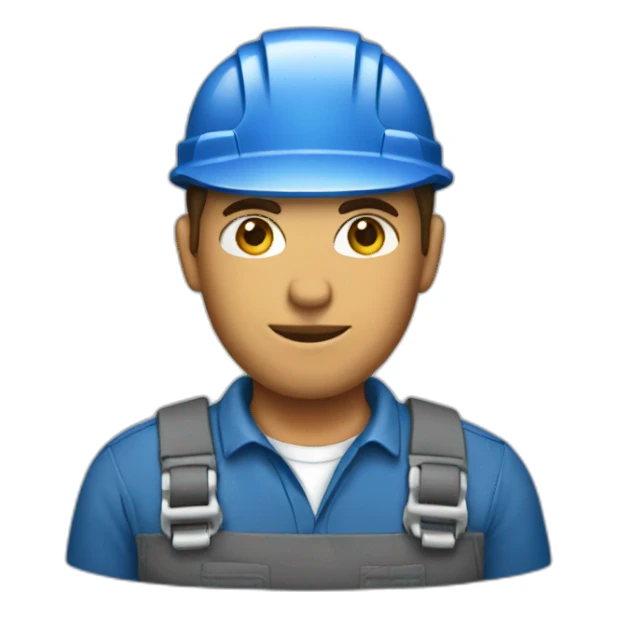 blue collar worker sticker