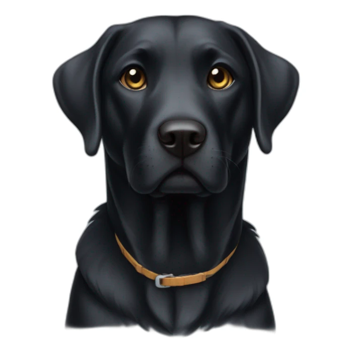 Perro labrador negro sticker