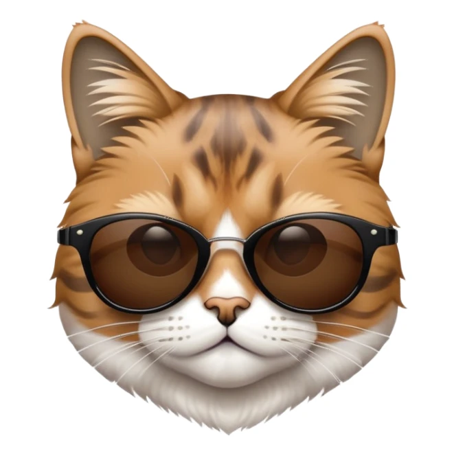 Cool cat wearing black sunglasses sticker
