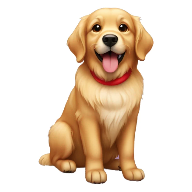 Golden retriever with a Santa hat  sticker
