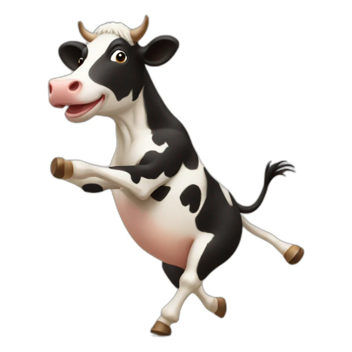 Dancing cow sticker