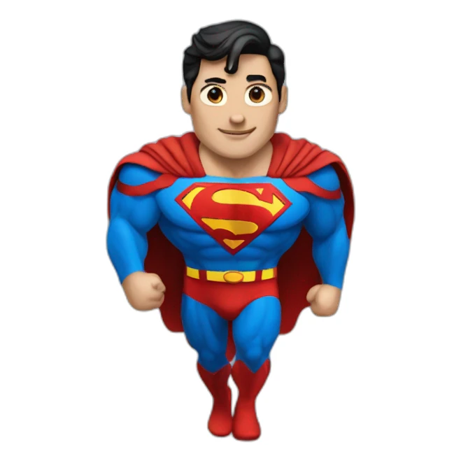 Superman with a heart sticker