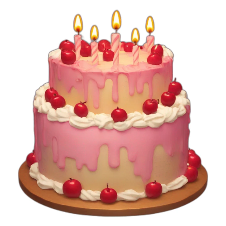 giant cake with 28 candle on it sticker