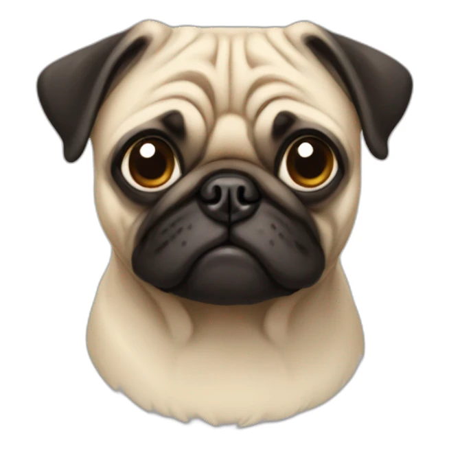 Pug dog sticker