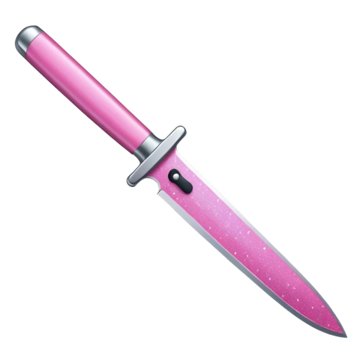 glitter pink knife sticker