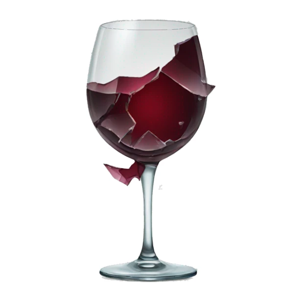 shattered wine glass sticker