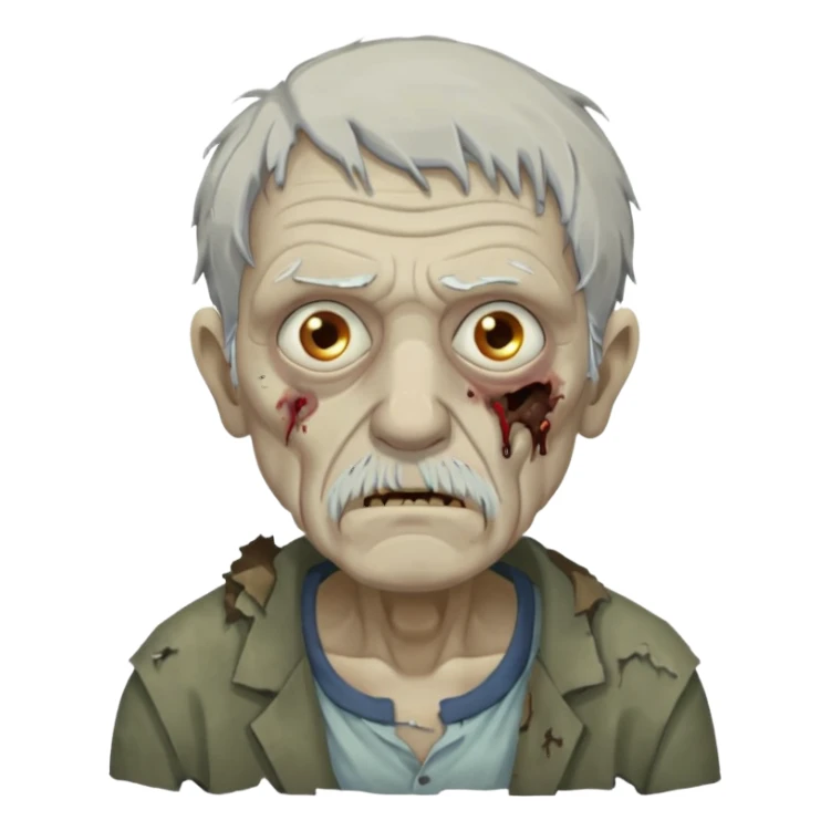 greek ancient zombie old man sticker