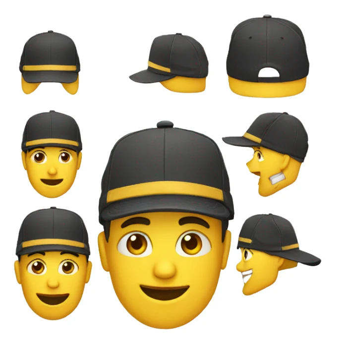 Emoji con gorra  sticker