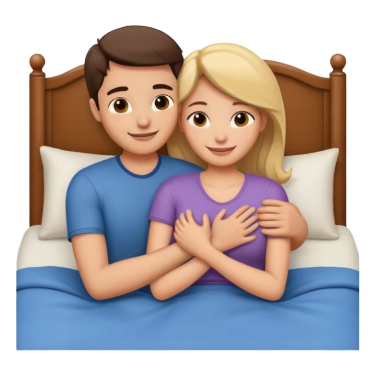 intimate moment on the bed sticker