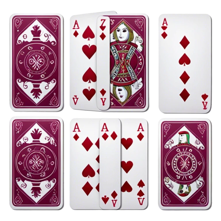 burgundy cards sticker