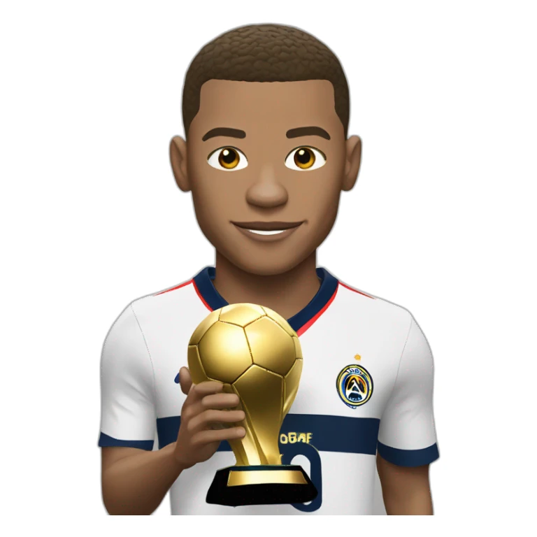 Mbappé soulevant le ballon d'or sticker