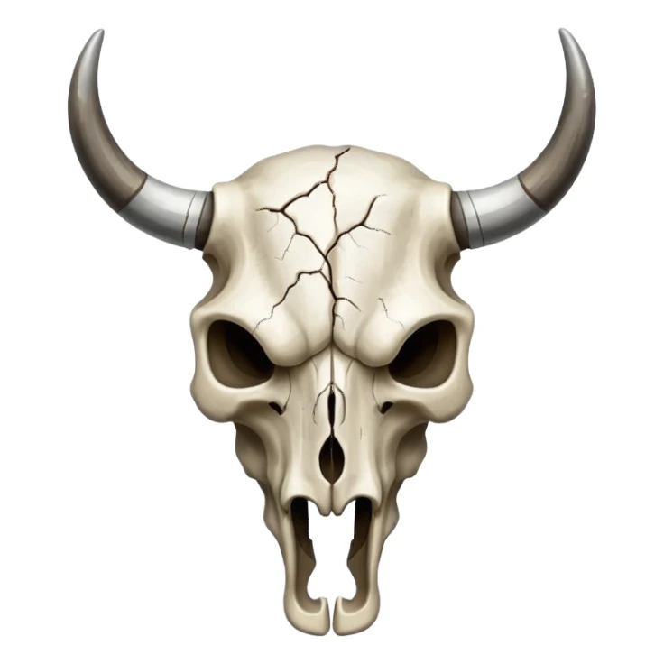 bull skull sticker