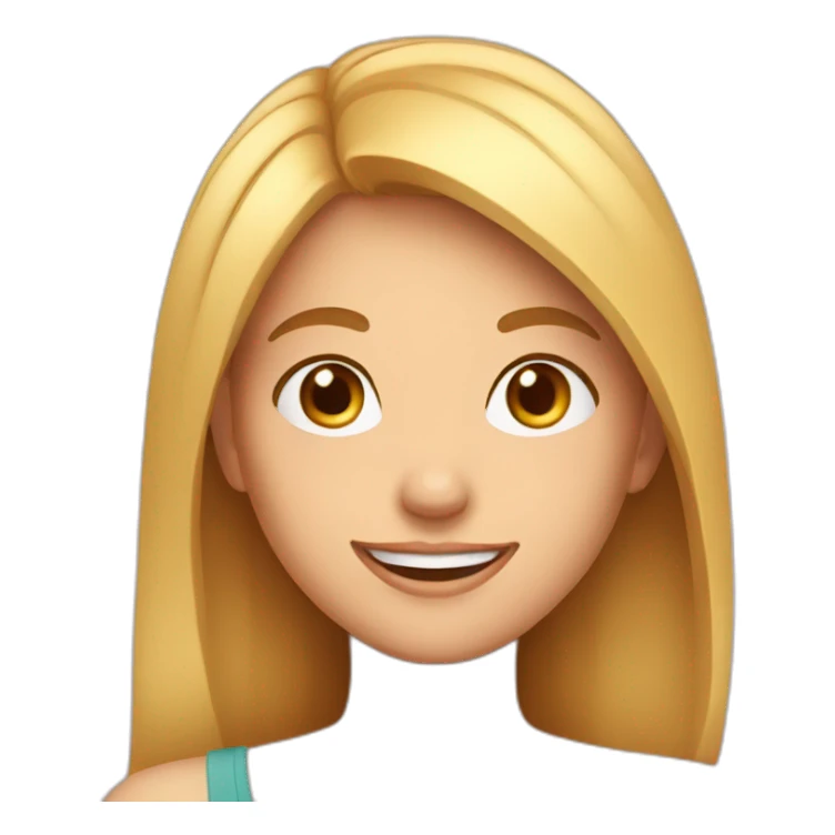 7 girl smiling at viewers sticker