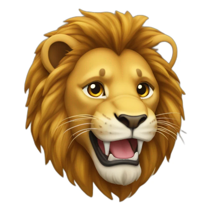 Lion sur le dos d'un cheval sticker