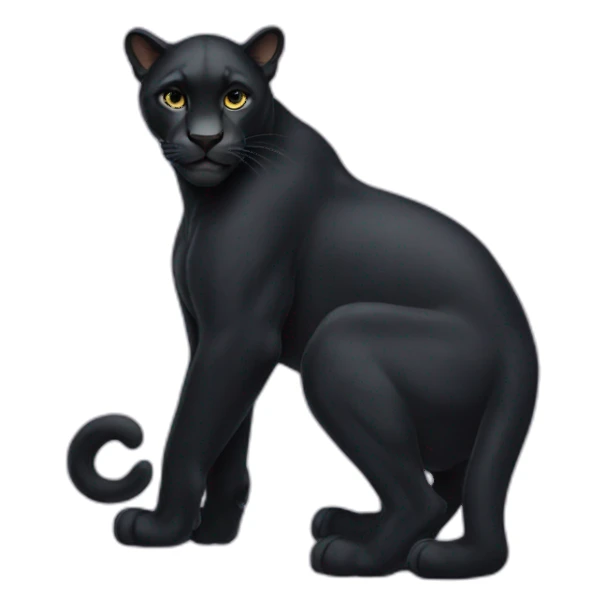 Black panthère féroce  sticker