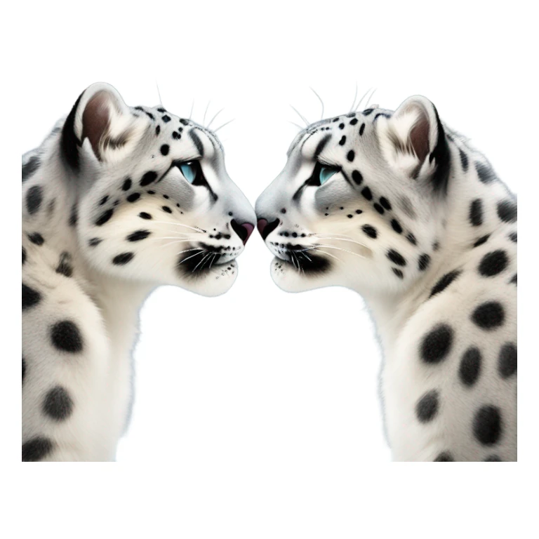 Snow leopards kissing sticker