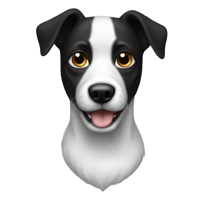 Dog black white sticker