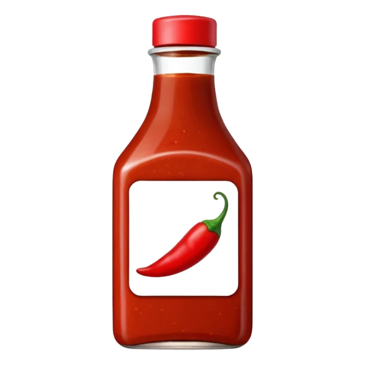 chilli bean sauce in a wide square bottle sticker
