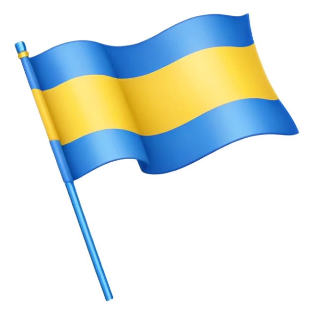 Ukrainian flag waving sticker