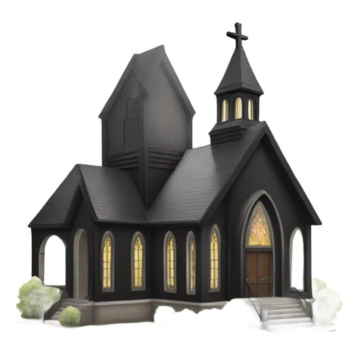 Black church sticker