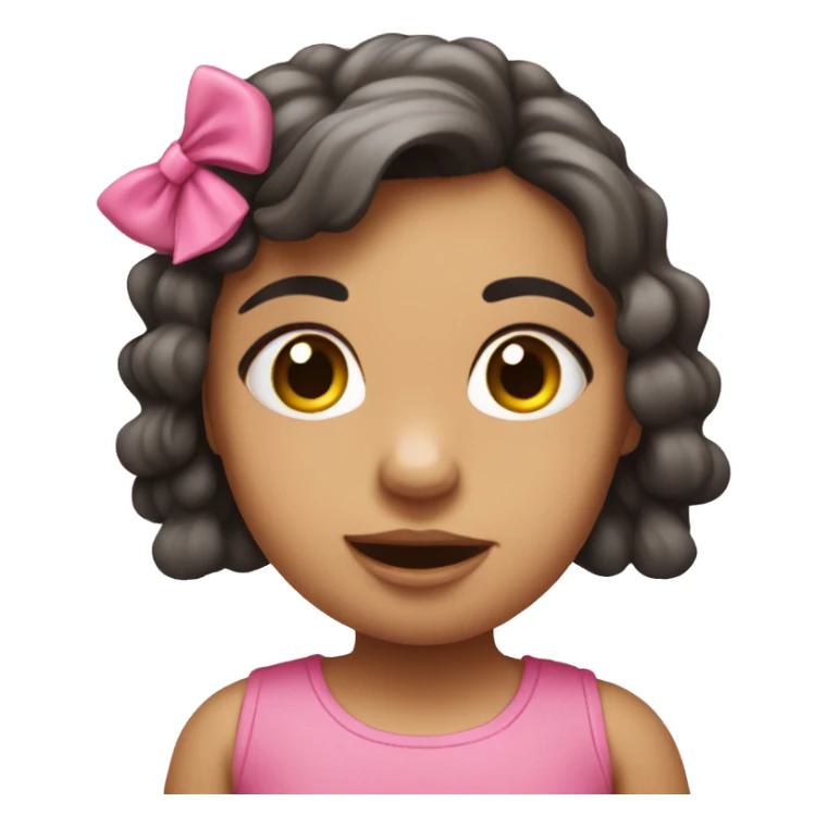 Una chica bebe con lazo rosa sticker