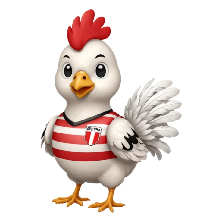 Chicken wearing a river plate jersey  sticker