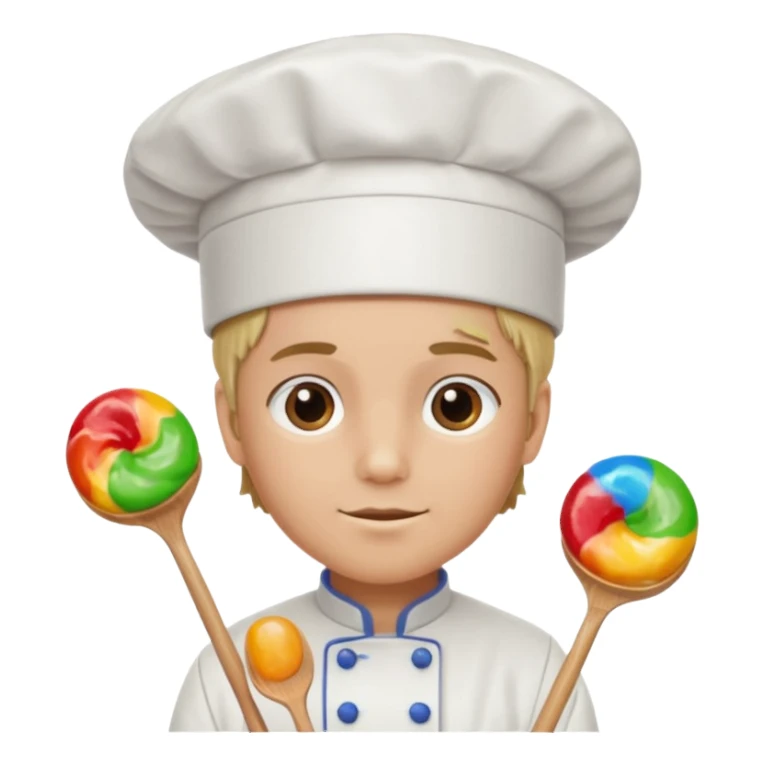 Chef + gumdrop hat,Candy Chef. sticker