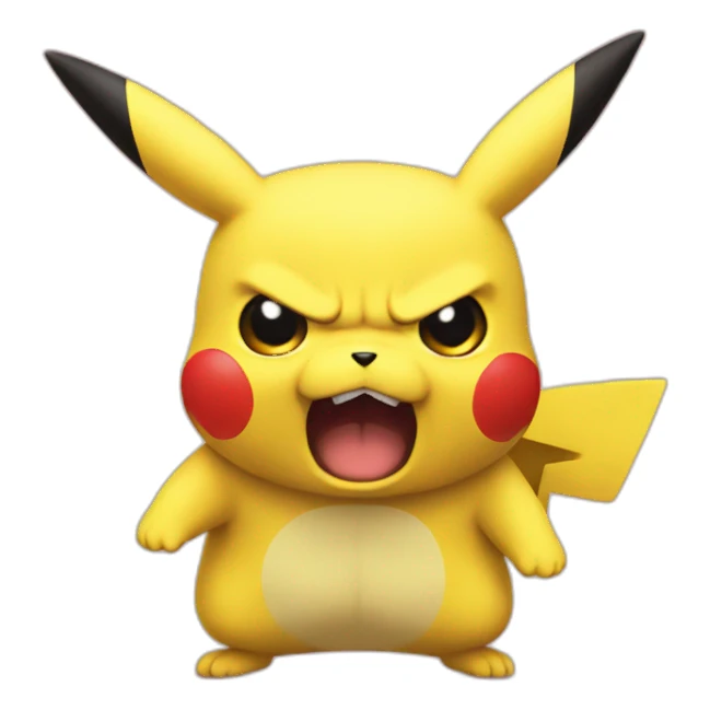 Super angry Pikachu sticker