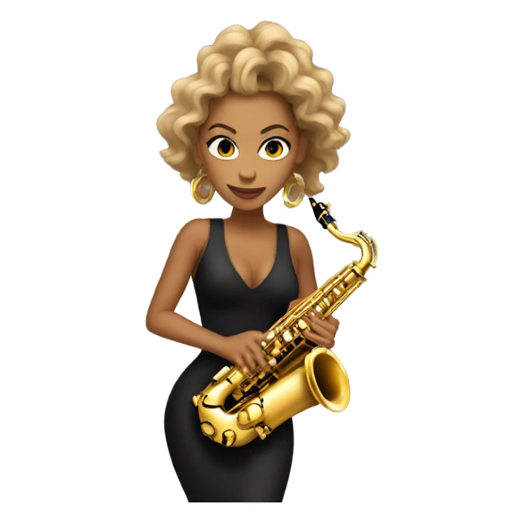 Beyonce with a saxophone sticker