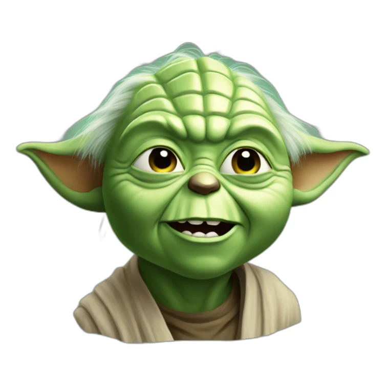 yoda happy  sticker