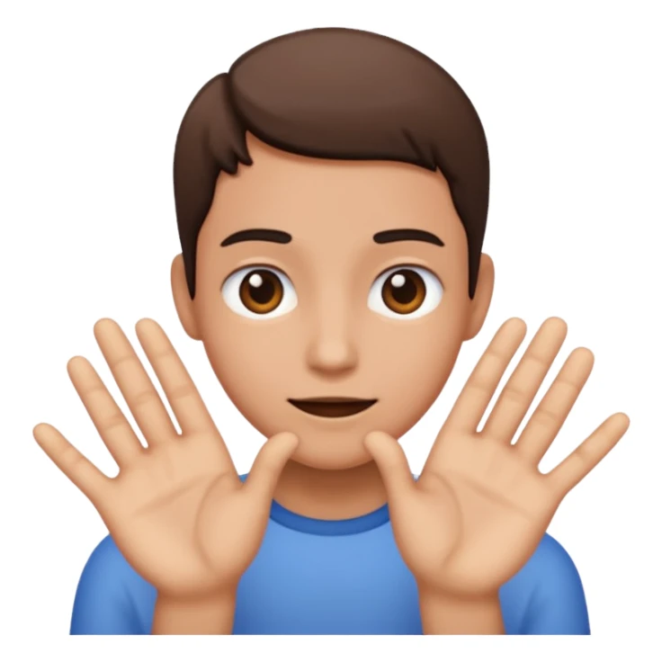 😝 with hands opening through  sticker