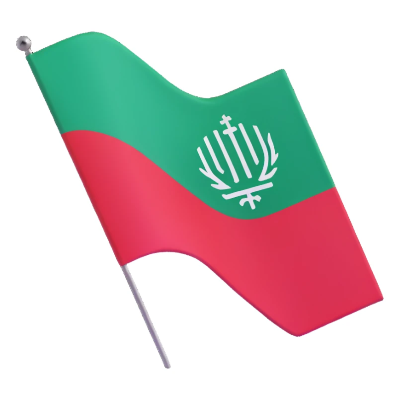 Saudi Arabian flag with a microchip sticker