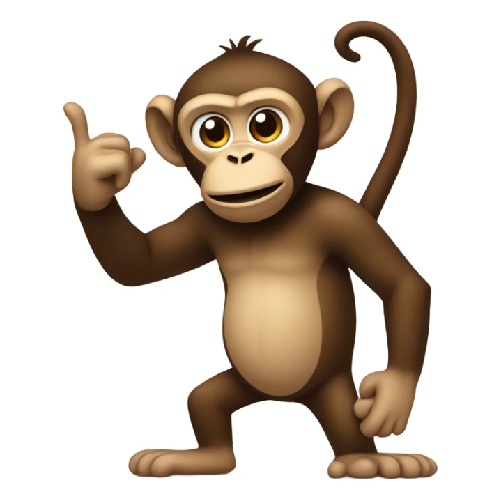 Monkey holding middle finger sticker