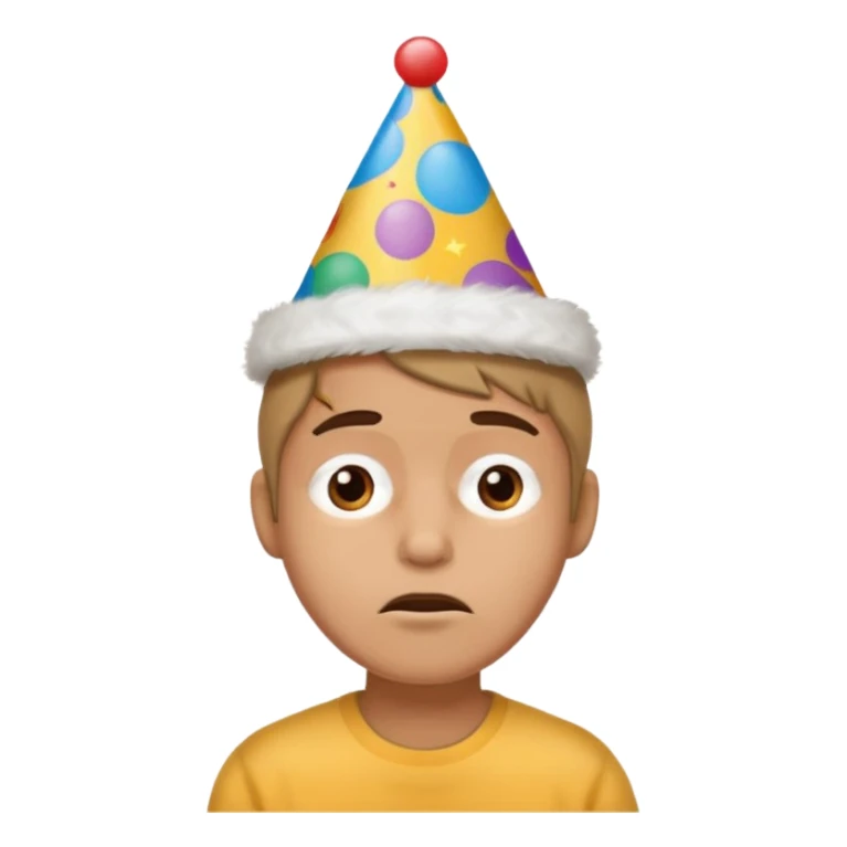 Tired but with birthday hat sticker