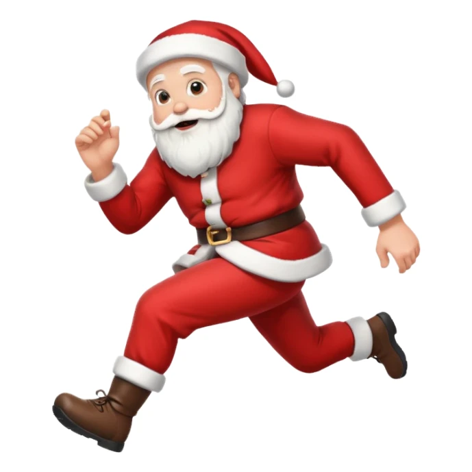 crazy santa running to the right sticker