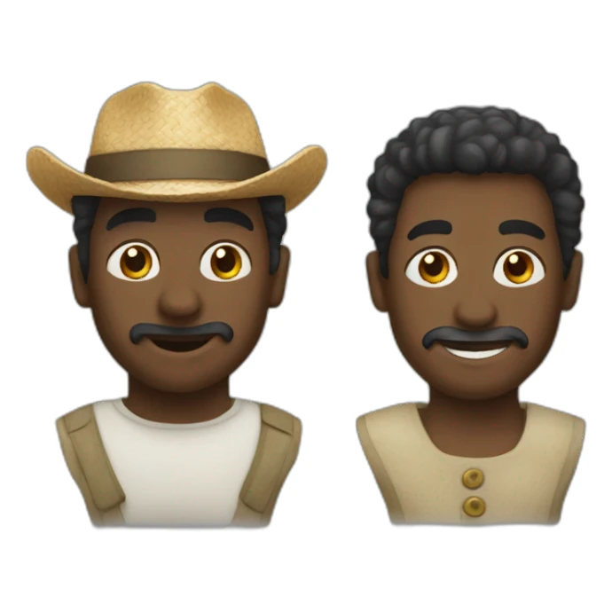 Caribbean man and hrre sticker