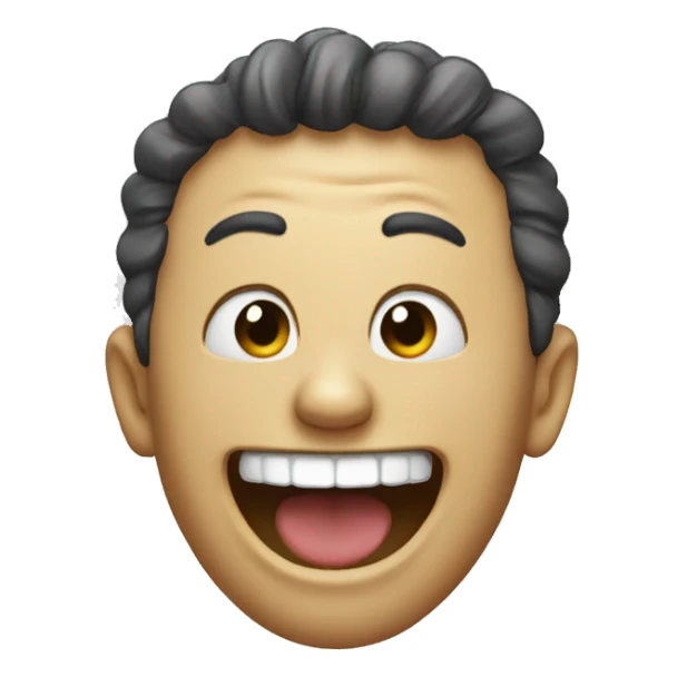 A face laughing hard sticker