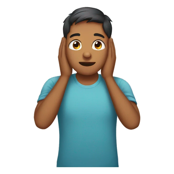 saying sorry by holding ears sticker