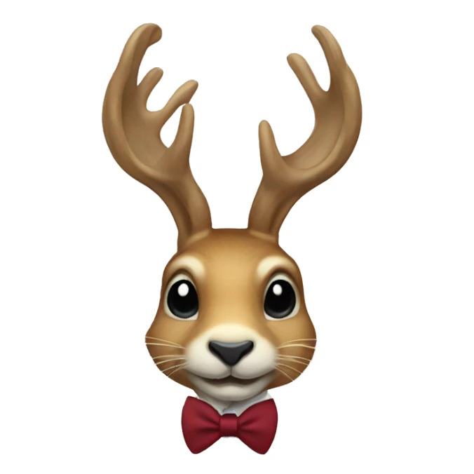 jackalope with tie sticker