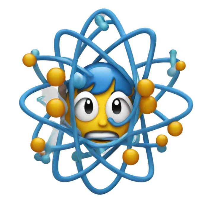 Physikerin mit Atom sticker