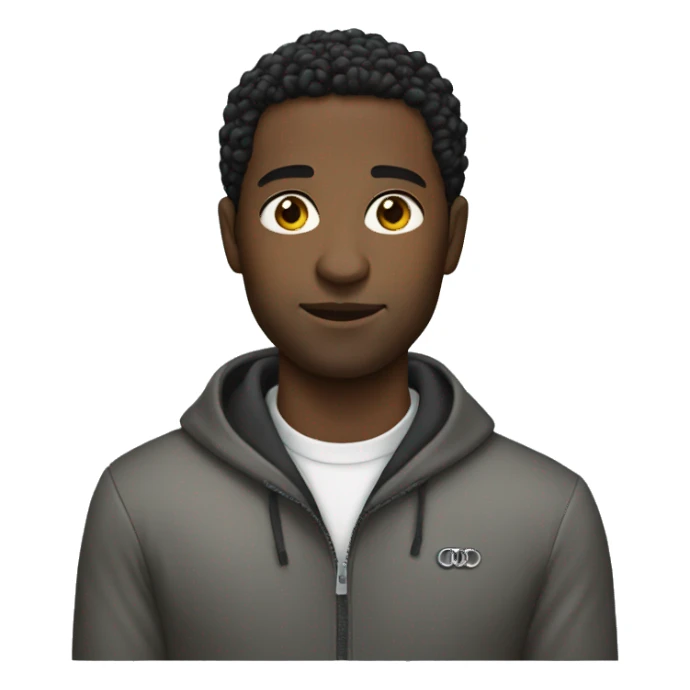 Black man with Audi  sticker