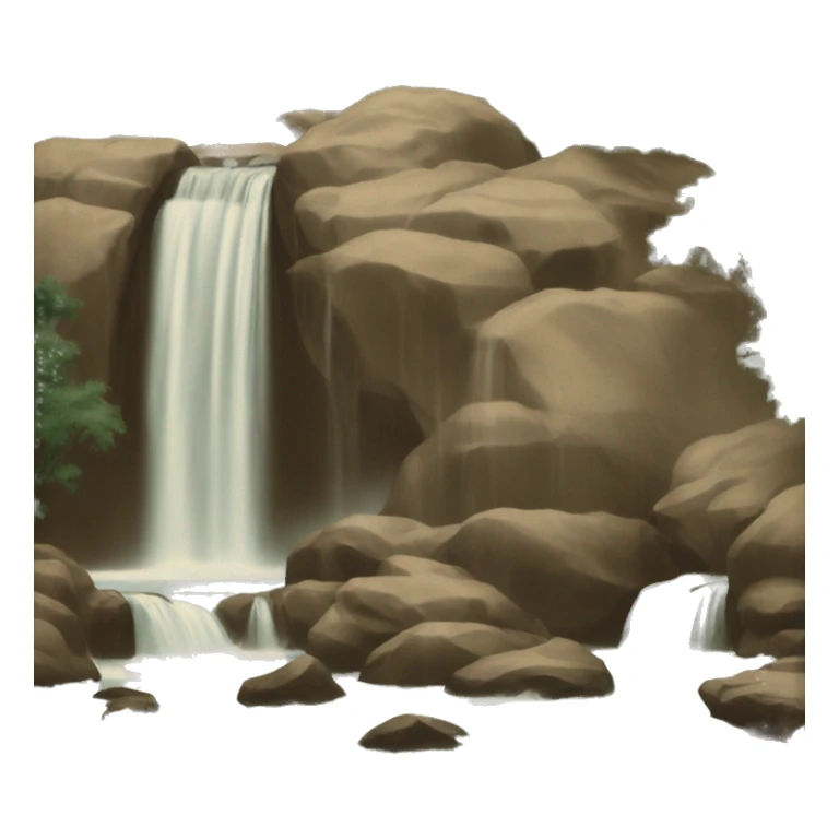 Waterfall brown 1920s vanity  sticker