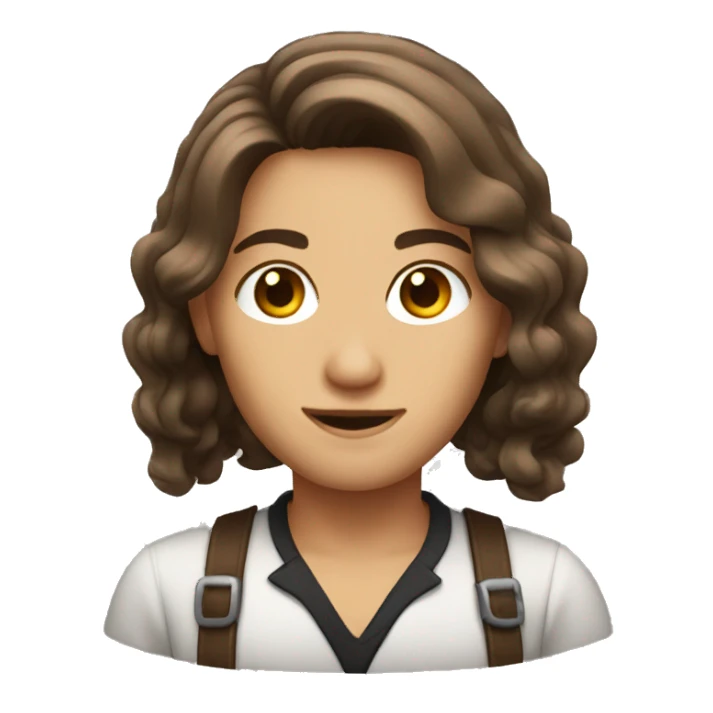 brown hair bartender sticker