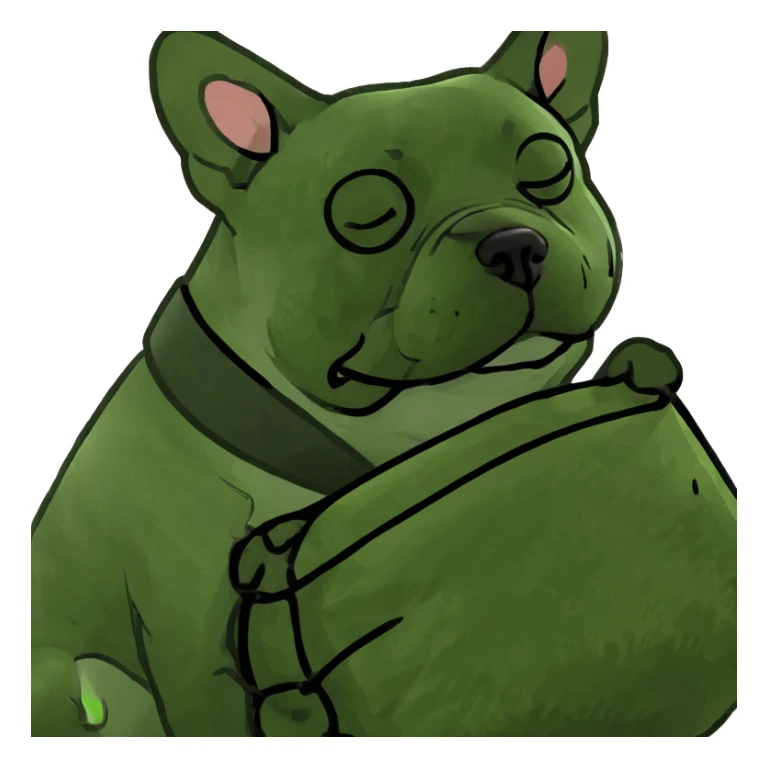 French bulldog sleep sticker