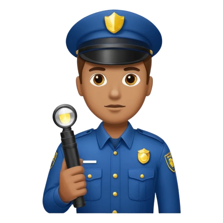 Security Guard with Flashlight right sticker