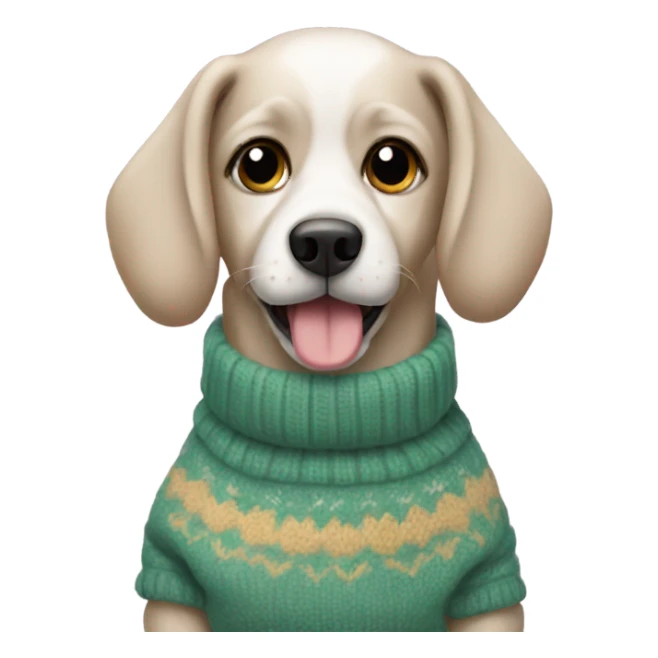 Dog in a sweater  sticker